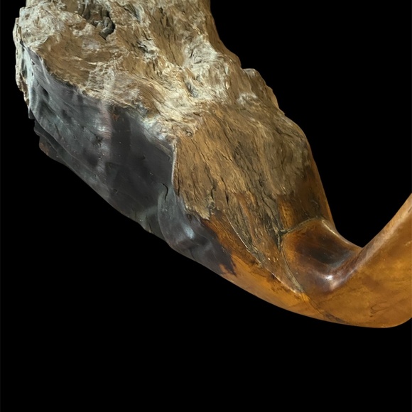 VTG Hand Carved Wood Coastal Bird Sculpture Driftwood Heron Whimbrel Cormorant - Picture 12 of 13